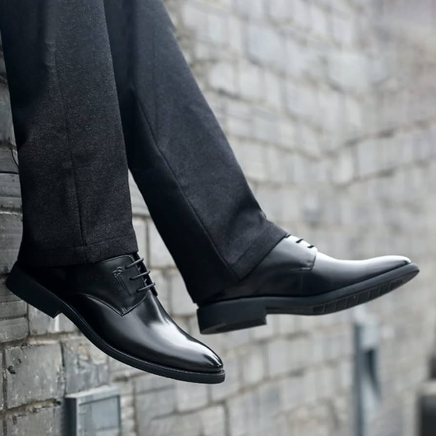 靴 pointed long toe lace up derby shoes Amazon.com: Men's Pointed Toe Lace Up, Real Leather Derby