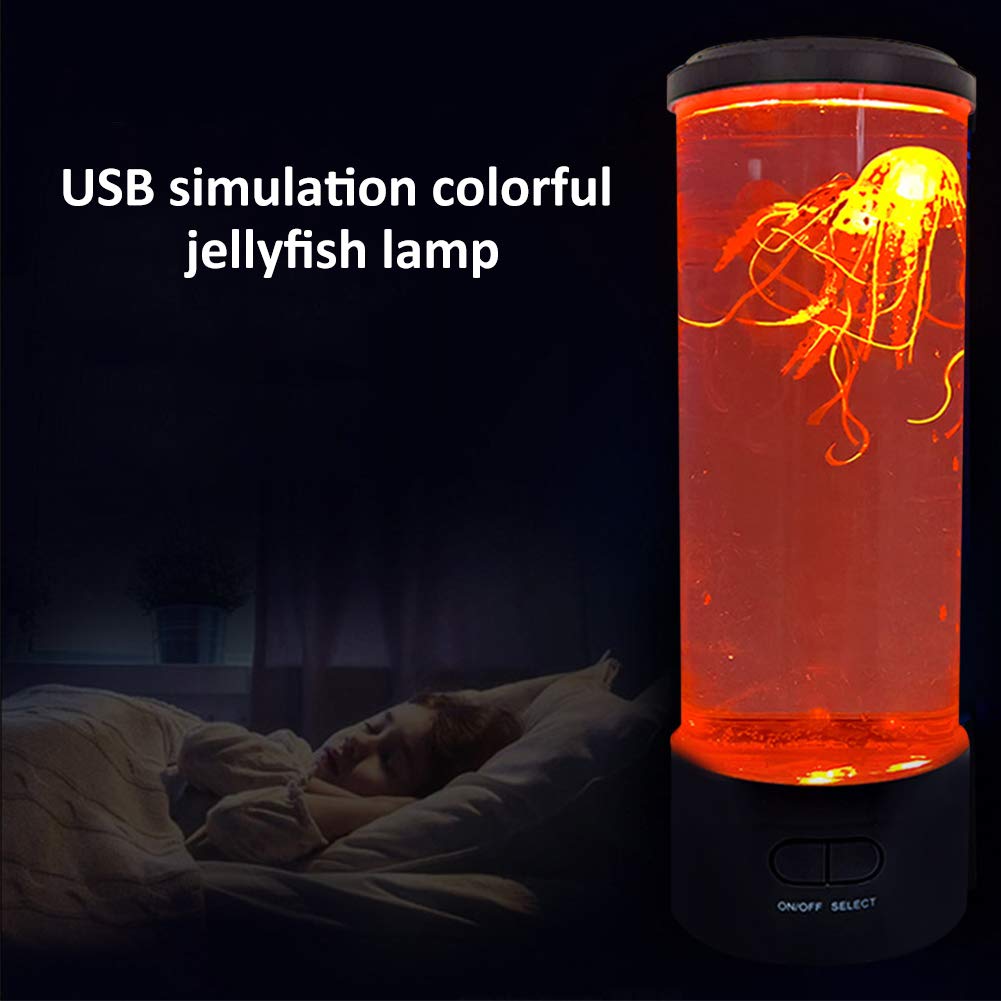 Lampe Méduse à Lave LED Avec 17 Couleurs - Veilleuse D'ambiance - Décoration Aquatique Relaxante - Télécommande Incluse