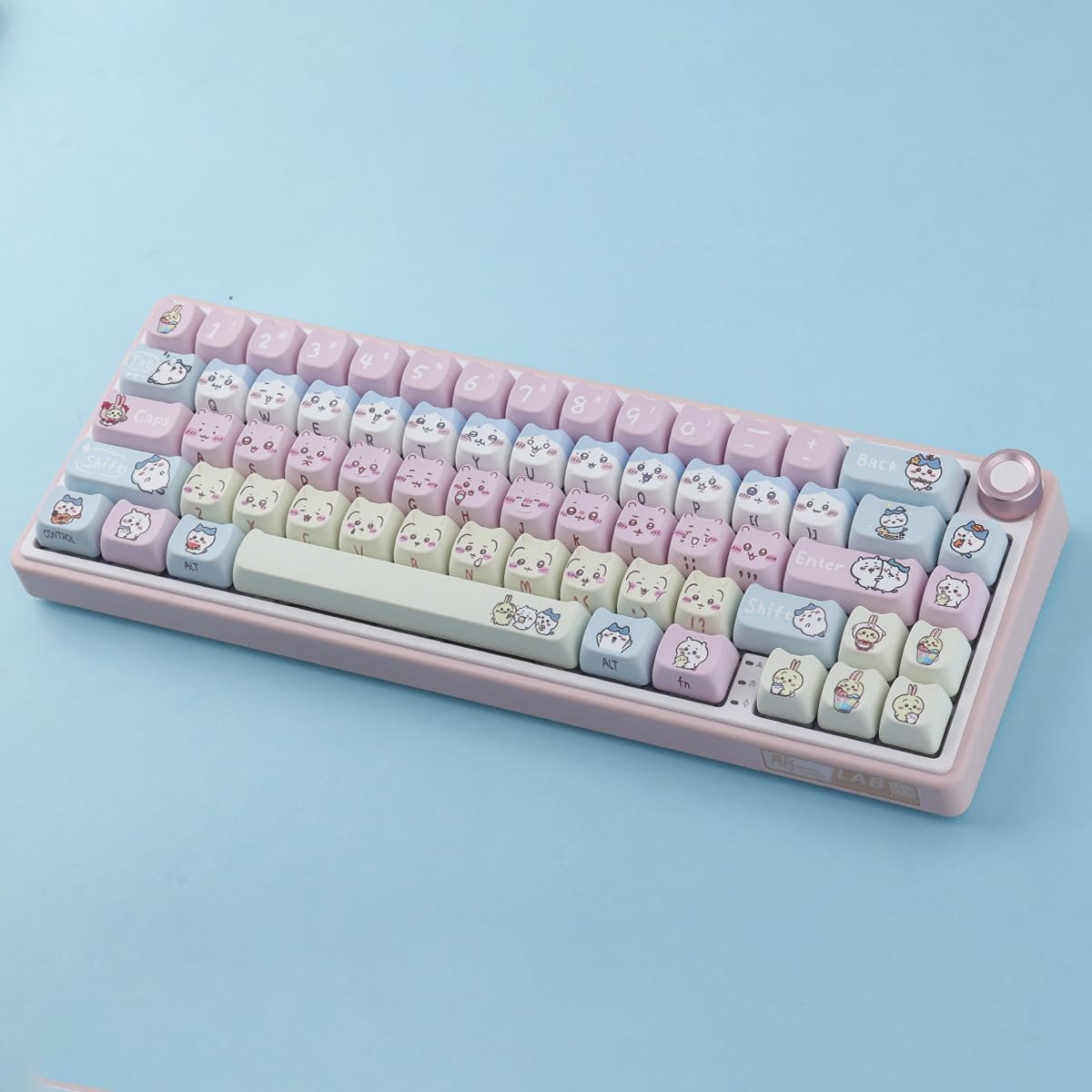 PBT Keycaps 134 Keys Chiikawa Keycaps Dye-Sublimation Cute Kawaii Keycap Mao Profile Cat Shape Custom Keycap for Cherry Gateron MX Swithes Mechanical Keyboards