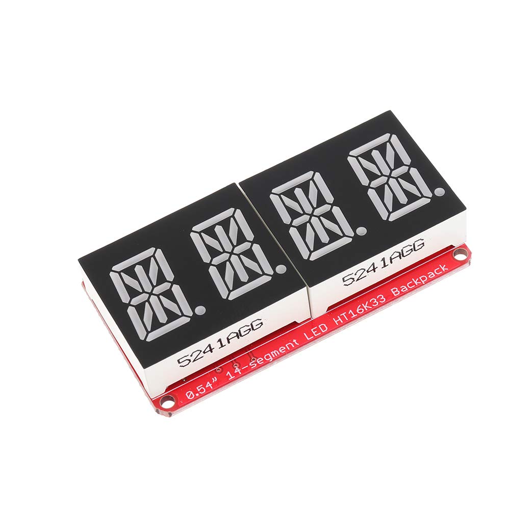 10Pcs 4-Bit Pozidriv 0.54 Pouce 14 Segments LED Module De Tube Numérique Rouge I2C Contrôle 2-Ligne Contrôle LED Affichage Module D'Écran