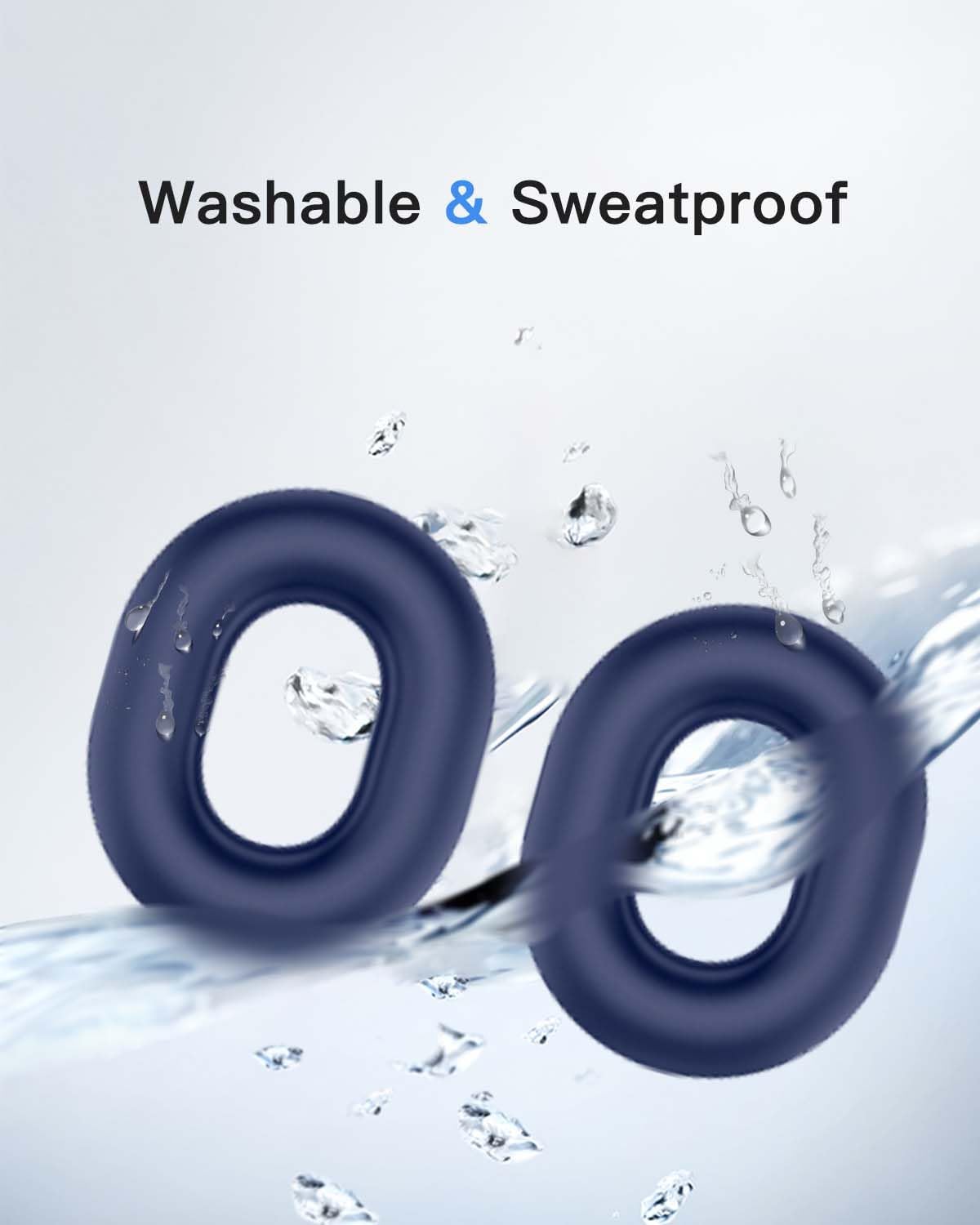 3-in-1 Silicone Case Cover for Nothing Headphone(1), Ear Pad Case Cover/Ear Cups Cover/Headband Cover,Nothing Headphone (1) Accessories, Washable & Sweatproof,Blue - Image 7