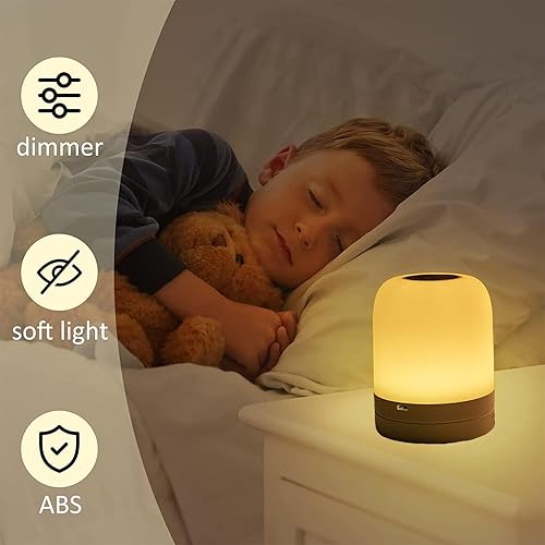 Miniatura 5 de Luz nocturna para guardería del bebé, lámparas LED con sensor táctil de noche para niños lactancia materna y ayuda para dormir, luces recargables