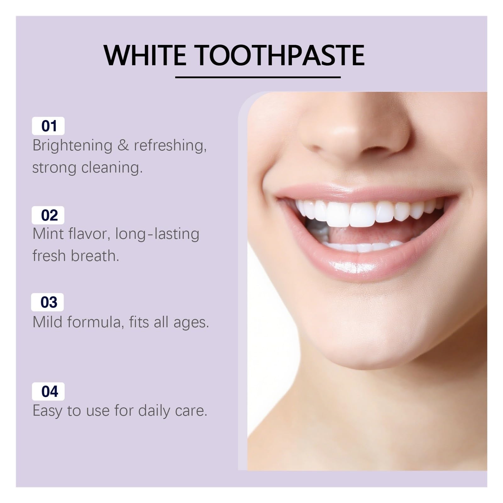 Pasta de Dientes Iluminadora 100g. Purifica el entorno bucal y mejora la limpieza superficie dental(3pcs)