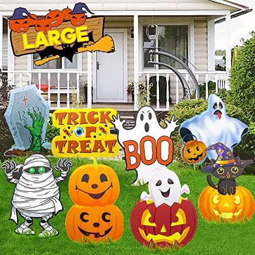 Halloween Decorations Outdoor Yard Signs with Stakes, Durable Corrugate