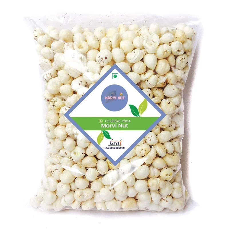 Image of MORVI NUT Premium Phool Makhana 100g | Crunchy Fox Nuts | Lotus Seeds | High Protein & Fiber Rich Healthy Snack for Fasting | Puffed Snack