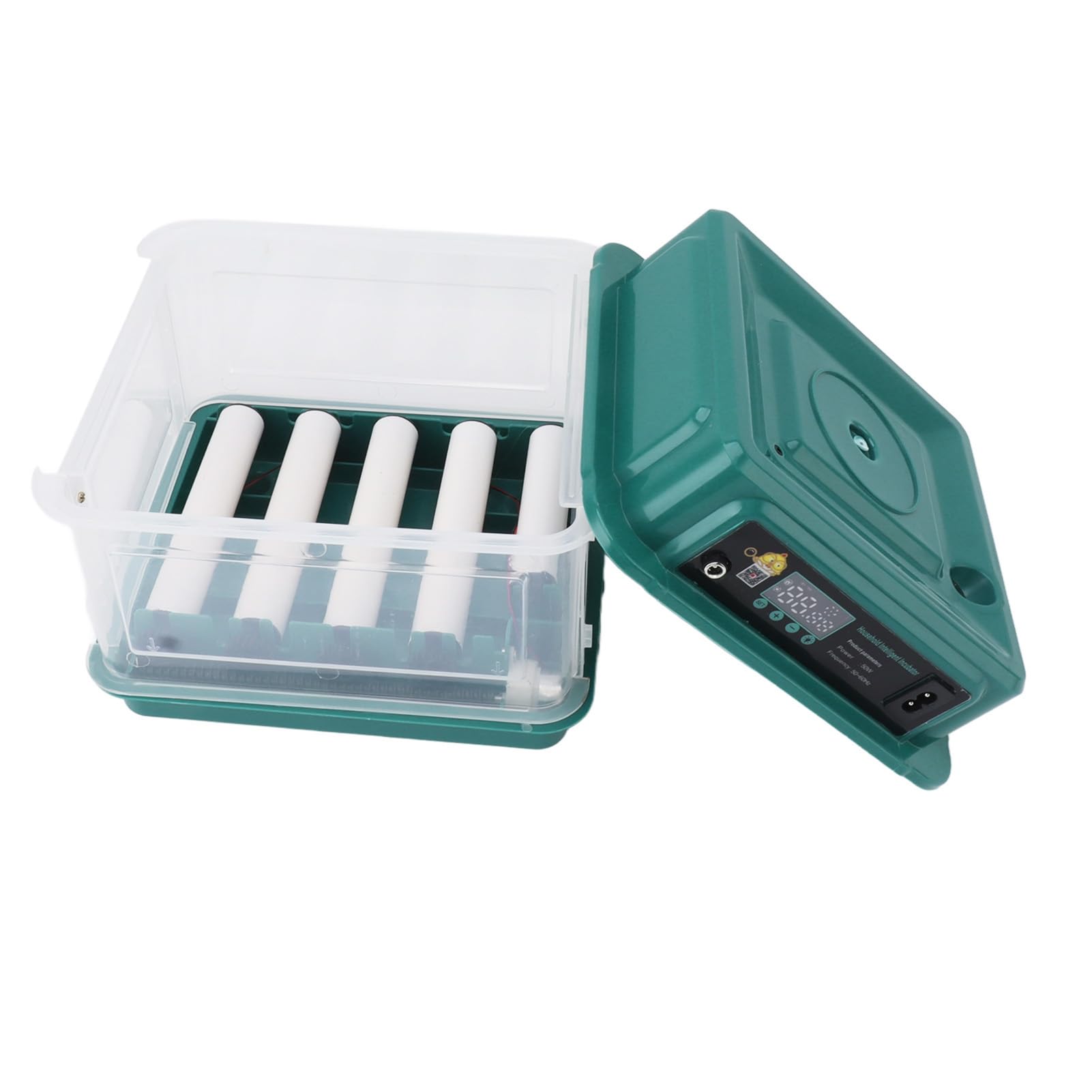 Incubadora de Huevos, Máquina Automática Digital para Incubar Aves de Corral con Volteador Automático de Huevos, Ovoscopio LED y Fuente de Alimentación Dual, para (Enchufe de la UE 10)