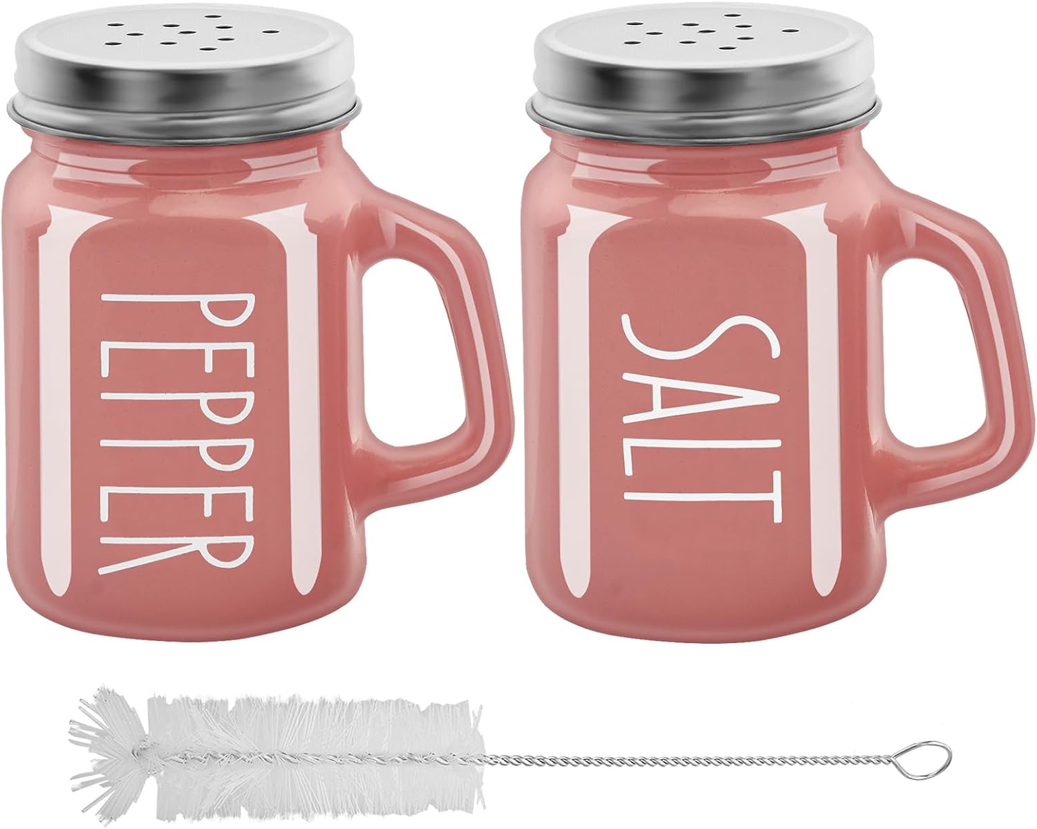 4 oz Glass Spice Bottle Salt Shakers Household Spice Bottles Salt and Pepper Shakers Kitchen Seasoning Jar Multipurpose Condiment Jar Seasoning Shaker Salt Container Pepper Jar 2pcs (CLEAR)
