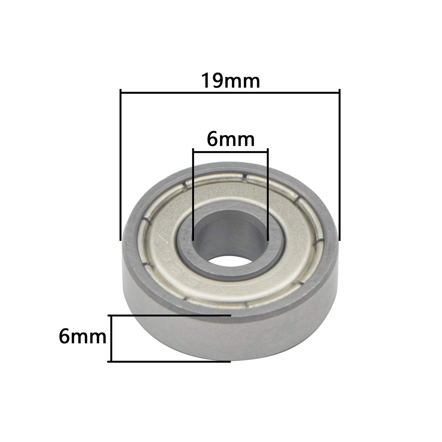 Lot De 10 Roulements à Billes 626ZZ – 6x19x6 Mm, Blindés Double Face – Pour Skate, Patins, Petits Moteurs