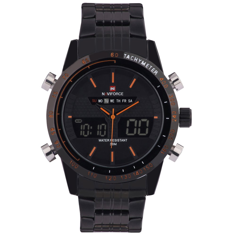 Naviforce Mens Analog & Digital Black Dial Fashion Watch (B018MEMP76) Amazon Price History, Amazon Price Tracker