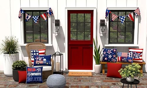 Vista 104 de Pillow Perfect - Cojín cuadrado para asiento de esquina para exteriores o interiores, color cobalto