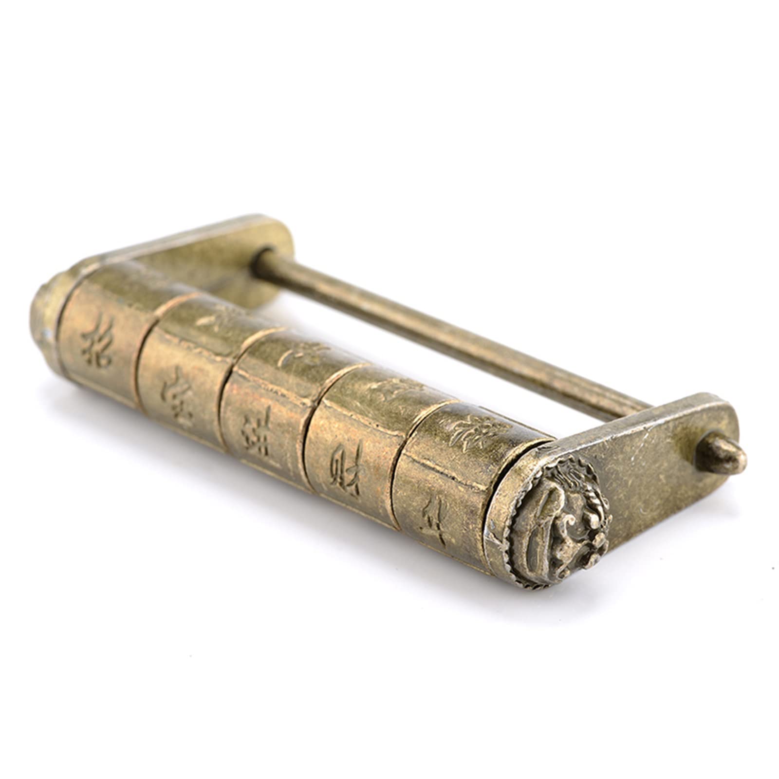 Candados con código, candado de código, candado, candado de combinación Retro de Bronce Antiguo, candado con contraseña de aleación de Zinc de 5 Letras for cajón de Maleta de Madera, 1 Pieza
