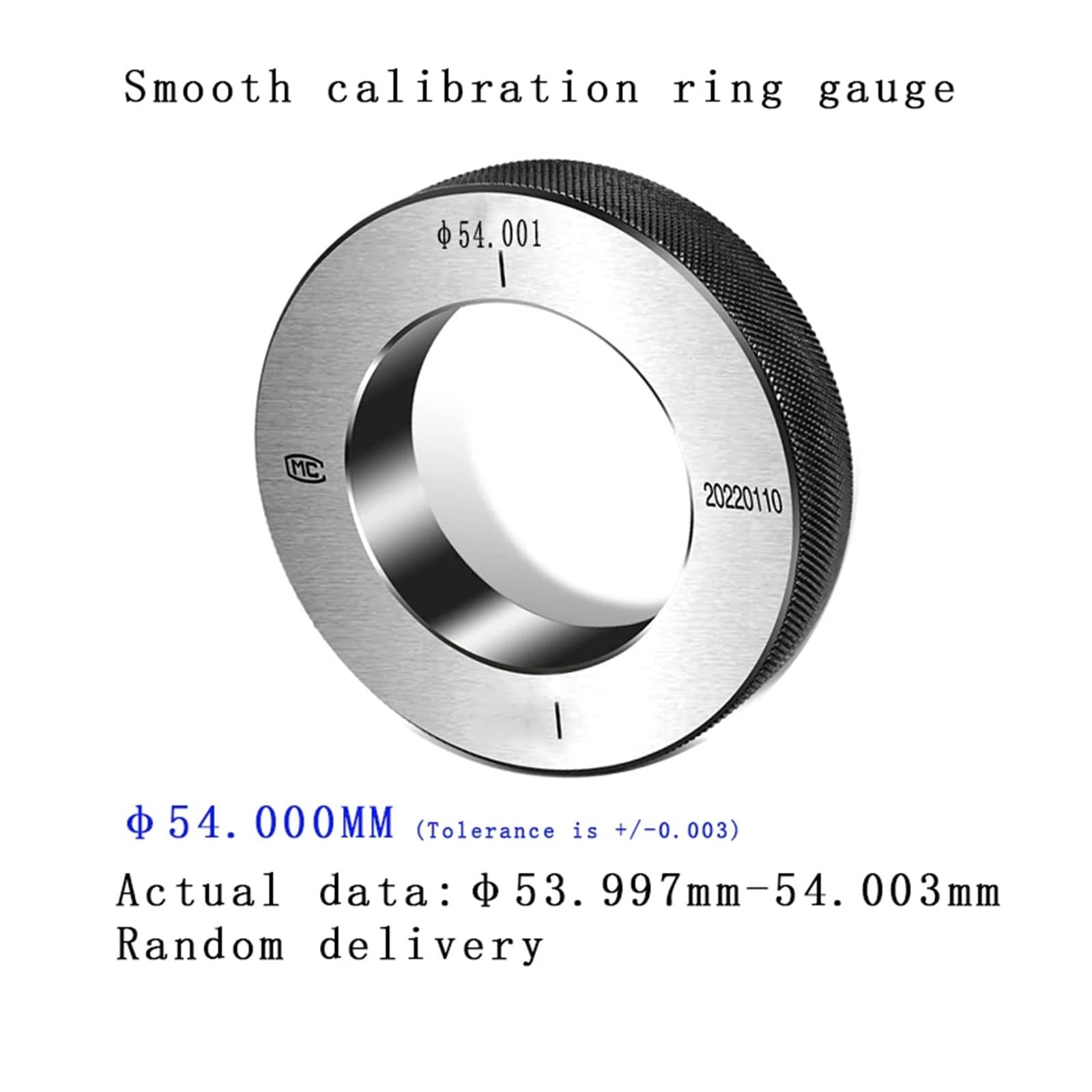 Einstellring, 45-58mm Ring Gauge Glatte Loch Kalibrierung Messung Werkzeug Innen Durchmesser gage(PLAIN ring gage,54 Mm)