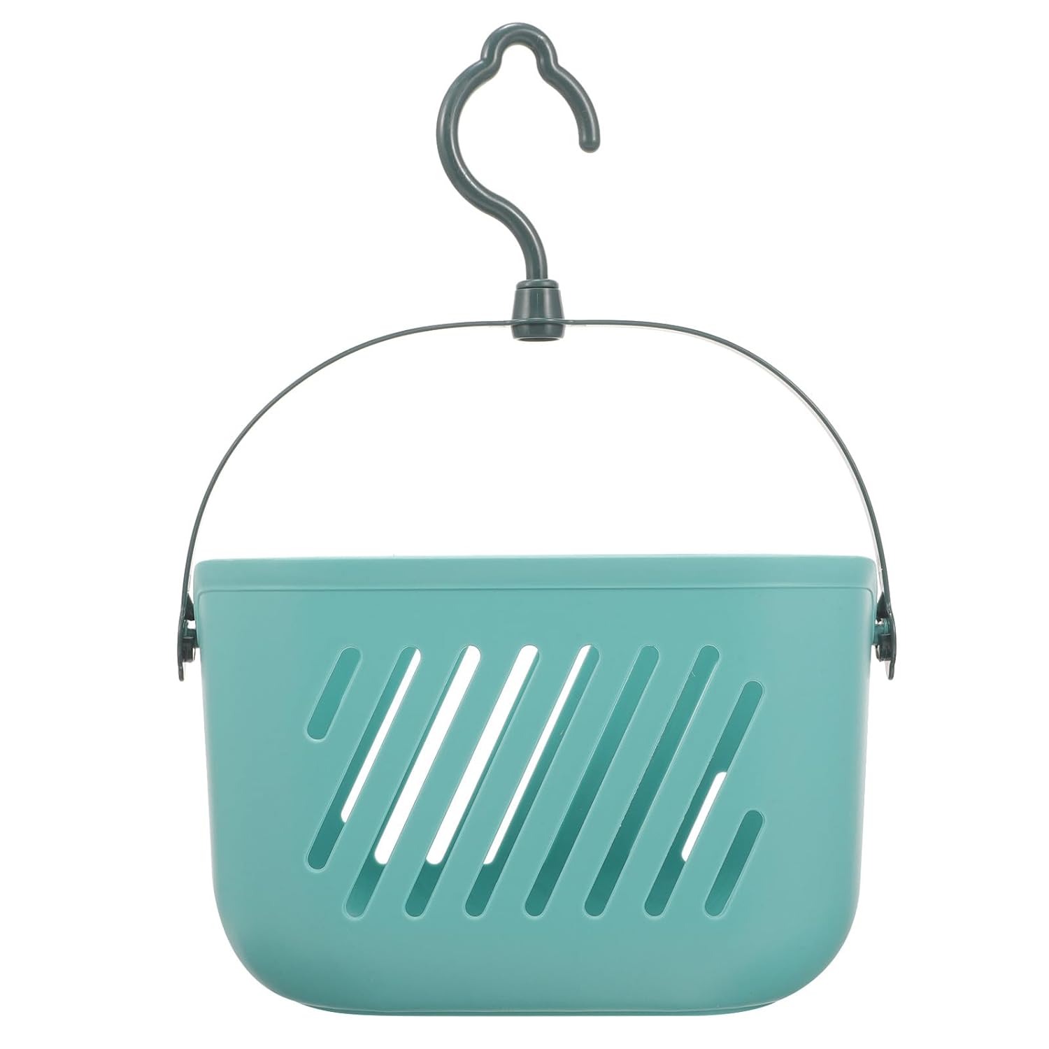 VANZACK Hanging Bathroom Shower Basket Organizer Plastic Portable Storage Caddy with Handle Blue for Dorm Kitchen and Shower