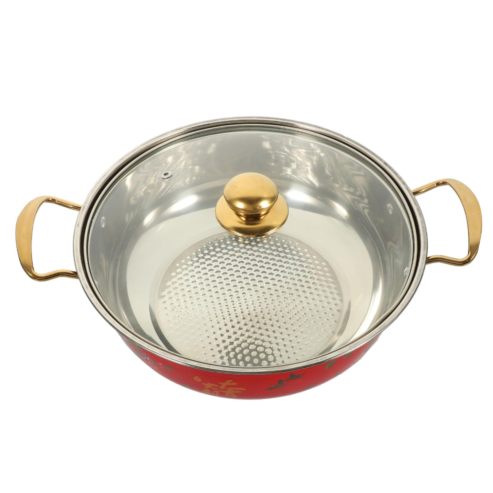 Casserole inox multifonction avec couvercle en verre pour induction