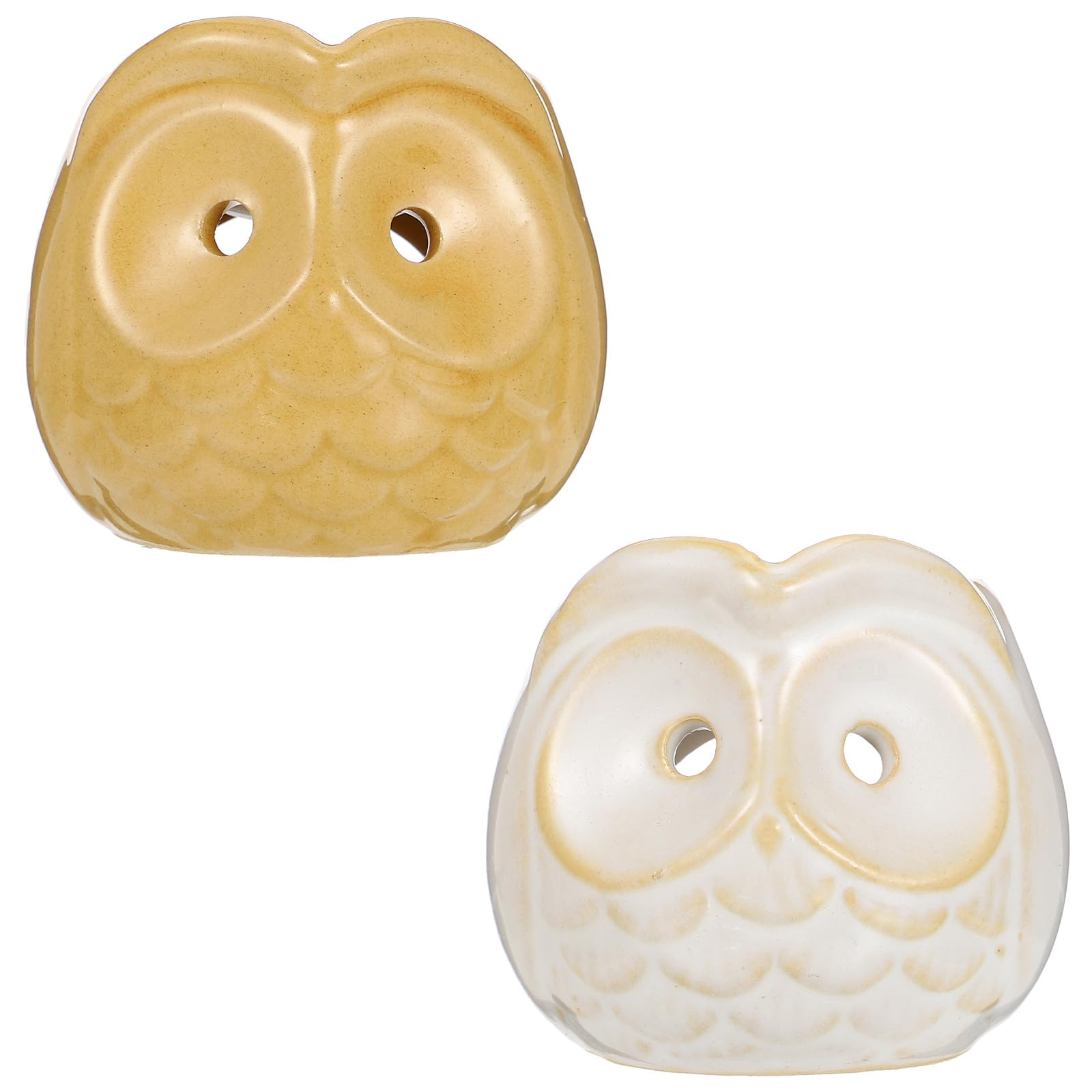 Brûleur d'arômes en céramique hibou diffuseur bougie chauffe-plat aromathérapie