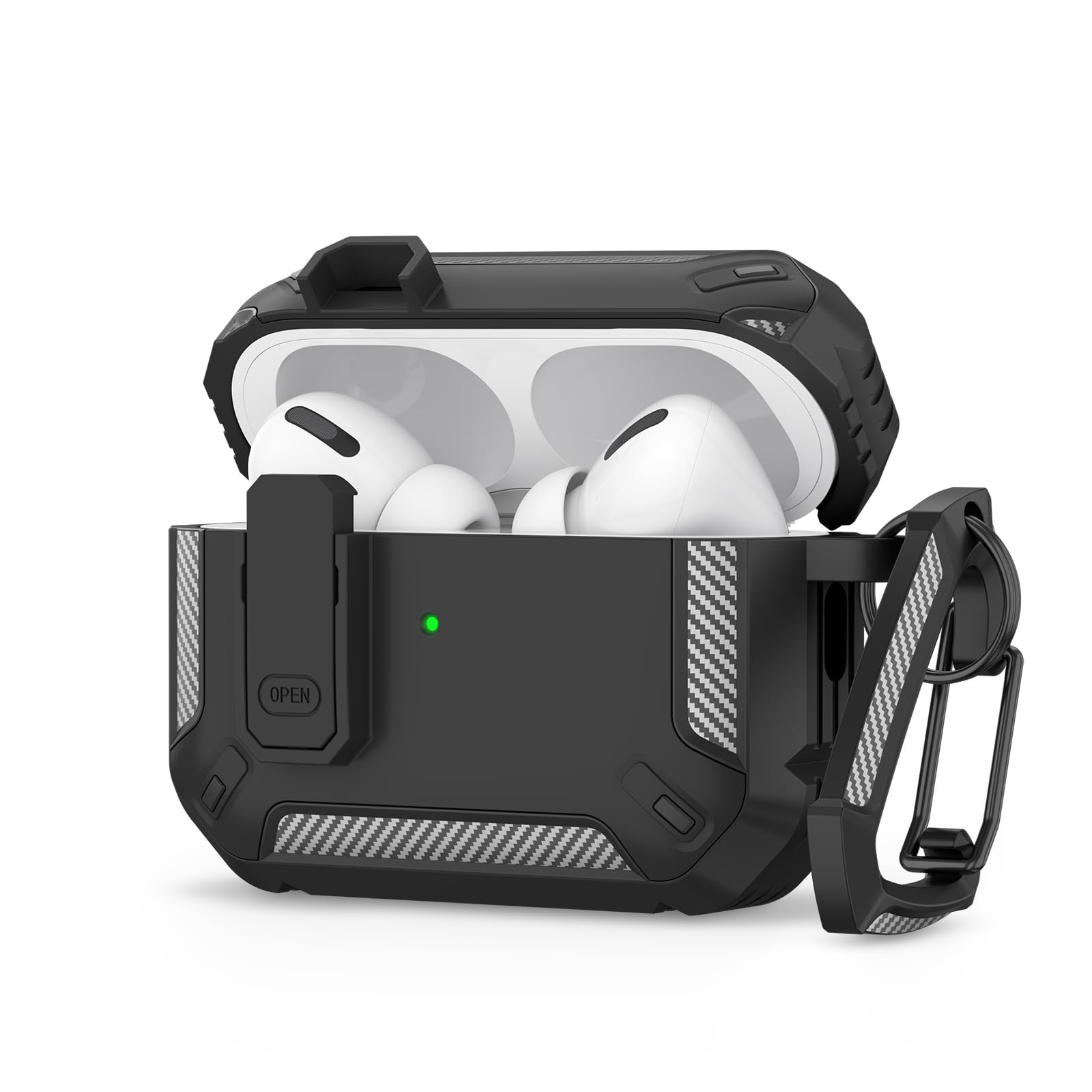 Meliya for AirPods Pro 2nd/1st Generation Case Cover with Secure Lock, Automatic Pop-up Full Protection Hard Protective Case for Apple AirPods Pro 2 (