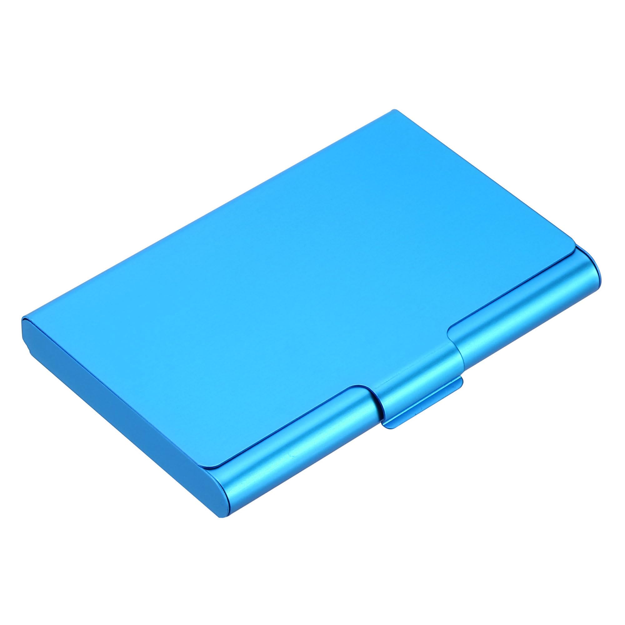 YOKIVE Business Card Holder, Flip Cover Style, Keep Cards Neat, Great for Office Home, Daily Use (Blue, 3.66x2.36x0.39-Inch)