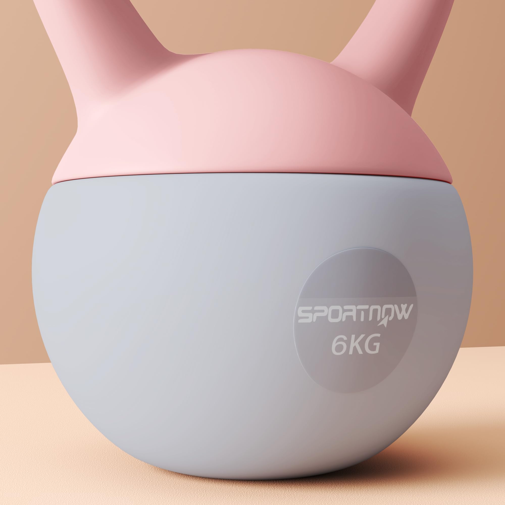 SPORTNOW 6kg Kettlebell con impugnatura antiscivolo, Rosa e Grigio | Kettlebell, Sollevamento pesi, Allenamento di forza