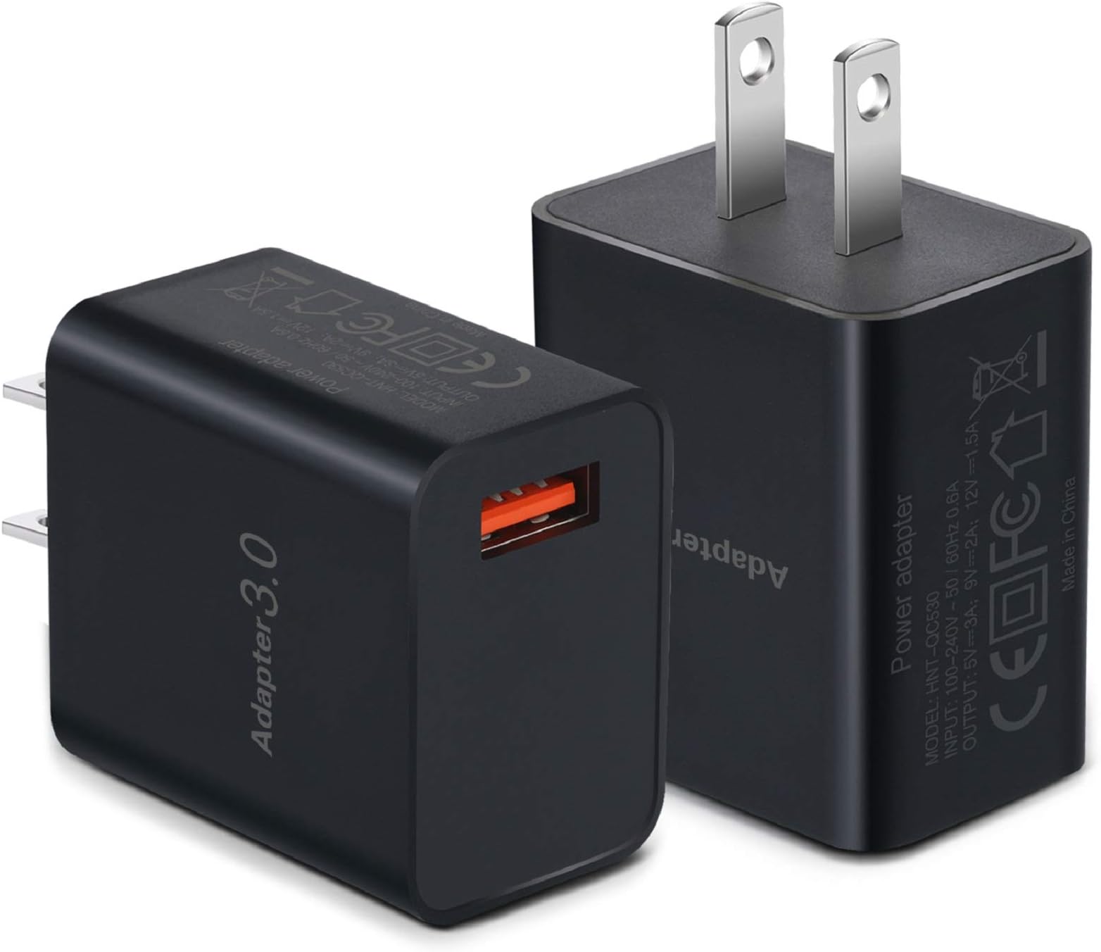 USB Wall Charger, Besgoods 5V 3A Fast Charging Block 3.0 Power Adapter 18W Compatible with Wireless Charger iPhone 16 15 14 Pro Max Galaxy S25 S24 S23 22 21 20 A03s Android Camping Fan Sun Lamp, 2Pack