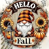 Fall Gnome Pumpkin Sunflower Diamond Art Kits for Adults, 5D Diamond Painting Kits for Adults Beginners, DIY Full Round Drill Diamond Dot Painting Gem Art Kits for Adult,Home Wall Decor 13.8x13.8 Inch
