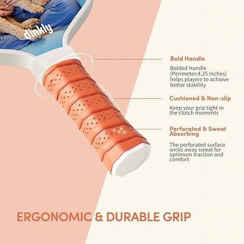 Vista 29 de Juego de 2/4 palas de pickleball aprobadas por USAPA, raqueta de pickleball de grafito/fibra de vidrio, 2 raquetas de pickleball, 4 bolas y 1 bolsa