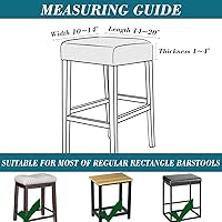 Vista 6 de HFCNMY Fundas de Taburete Rectangulares, Paquete de 4 Fundas Elásticas Rectangulares para Taburete de Bar Fundas de Taburete de Tocador Jacquard