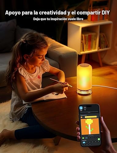 Miniatura 7 de Govee RGBIC - Lámpara de mesa inteligente 2, lámpara de mesa pequeña táctil que funciona con materia, Alexa, lámpara de escritorio LED con 64 modos