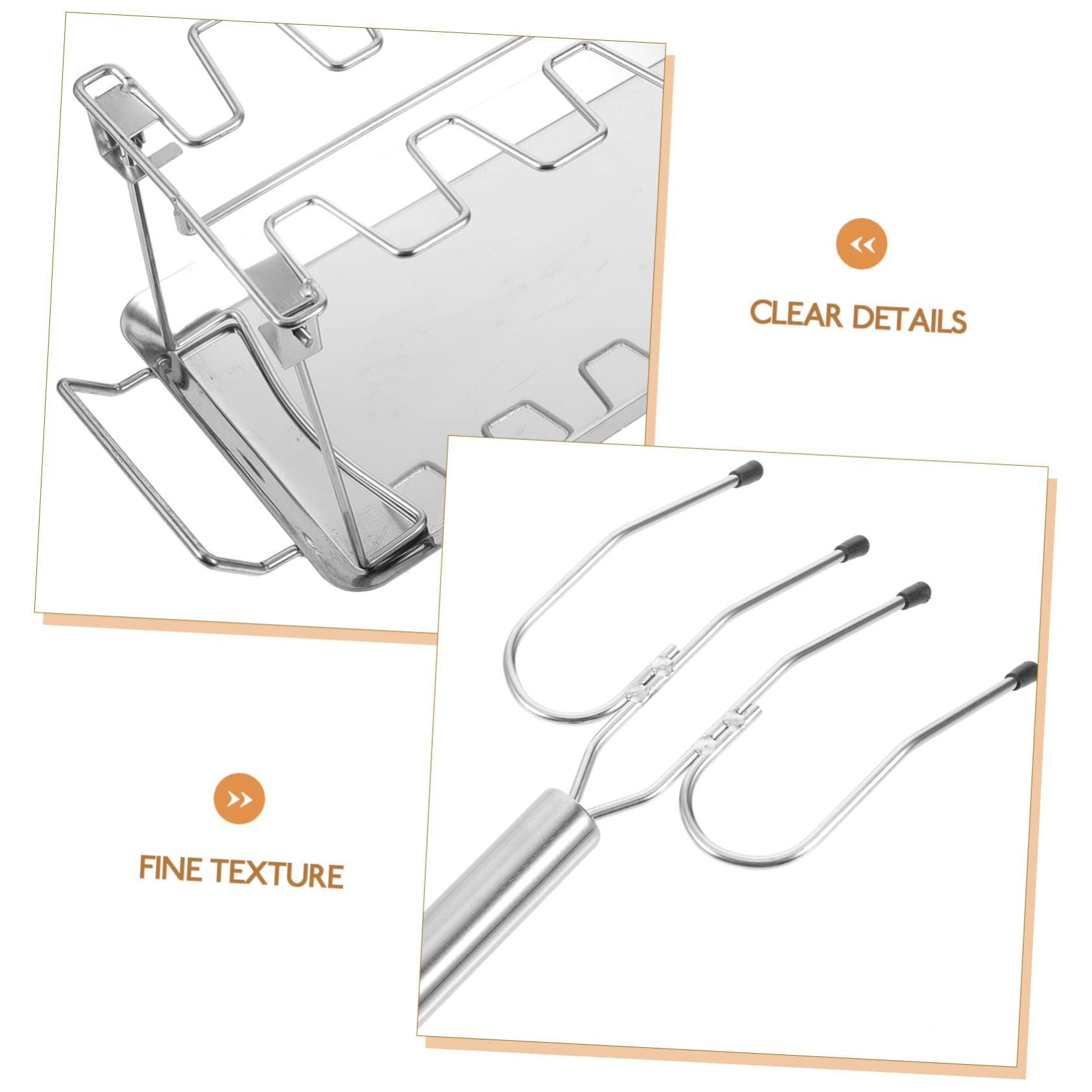 Set da 2 Forchette per Barbecue in Acciaio Inox per Grigliata | Argento, Pratico e Facile da Usare, per Garden Party e Attività di Outing