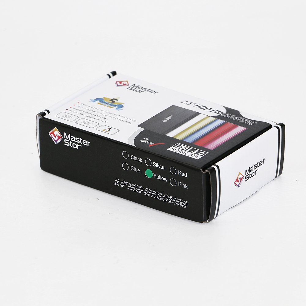 Masterstor 1 TB One Touch Backup przenośny dysk twardy USB 3.0 SATA Super-Fast 2,5 cala dysk twardy do laptopa zewnętrzny dysk twardy żółty