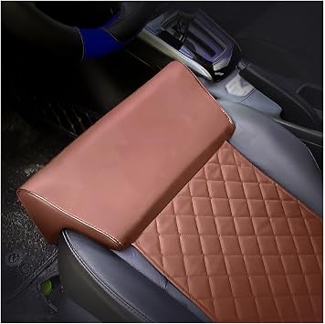 Car Seat Modification Leg Support, Leather Thigh Support Extension Leg Cushion with Memory Foam, Used in Cars Buses Trains Offices Homes,Brown