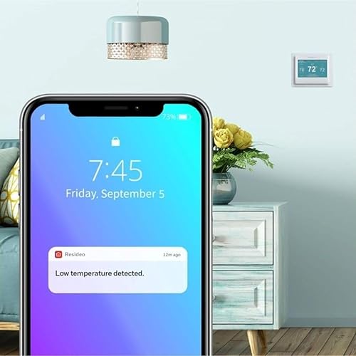 Miniatura 6 de Honeywell Home RTH9600WF Termostato de color inteligente Energy Star Wi-Fi Pantalla táctil programable Alex Ready + THP2400A1027 Conjunto de placa