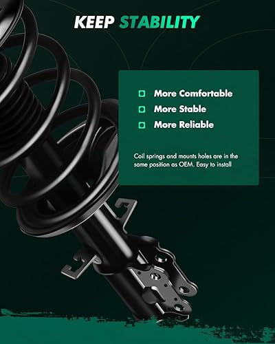 Vista 155 de SCITOO Puntales delanteros completos de resorte para Mercedes-Benz C230 08-09, para Mercedes-Benz C250 10-11, Mercedes-Benz C300 08-11