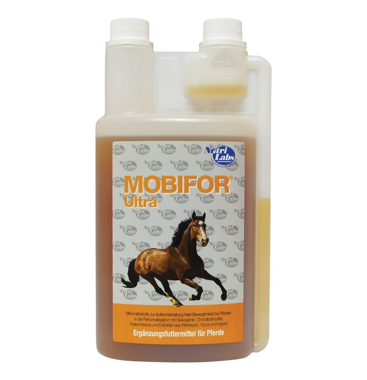 NutriLabs Mobifor® Ultra Jugo Articular para Caballos 1 kg – con glucosamina, condroitina, ácido hialurónico, etc. – MSM – Suplemento nutricional para Caballos – Alimento Articular para Caballos