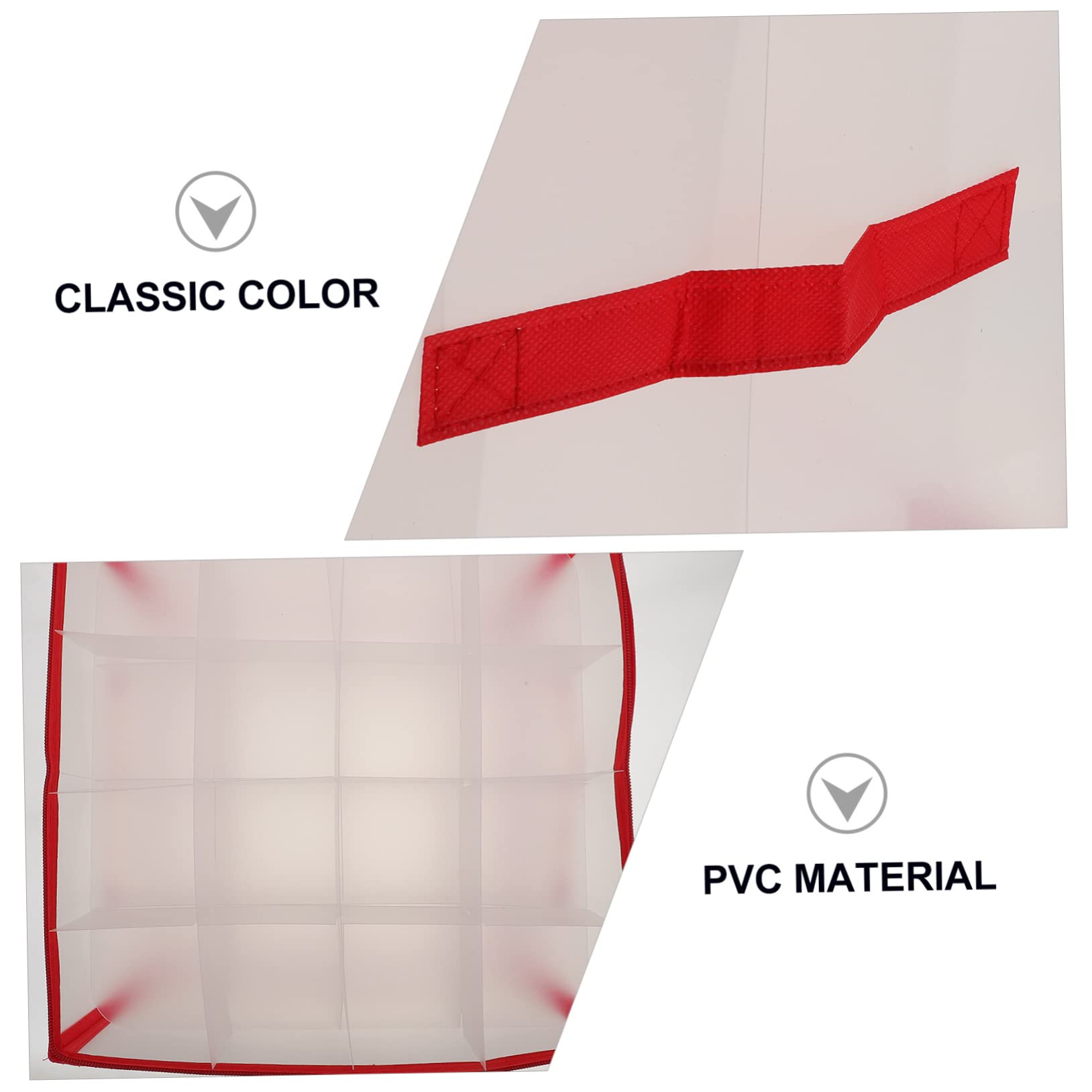 Zerodeko 2 Sätze Aufbewahrungskiste Organizer für Schrankaufbewahrung Aufbewahrungsboxen mit Deckel behälter für weihnachtskugeln weihnachtskugelhalter Bällehalter Weihnachtsversorgung PVC