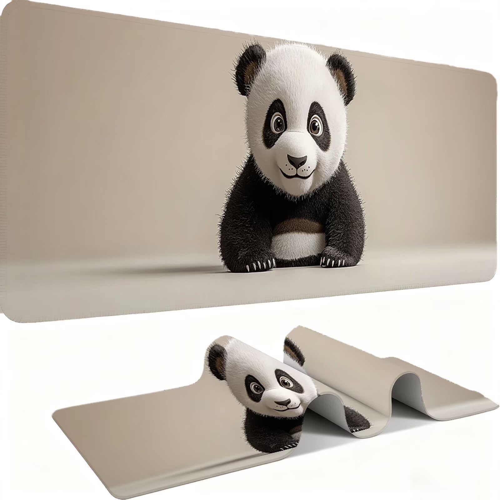 Tapis de Souris XXL 1500x800mm Desk Mat, Large Tapis de Bureau Multifonctionnel et Etendu, Protection Bureau avec Base Anti-Dérapage, pour Tous Types de Souris Maison Gaming - Animaux Panda C0P-690