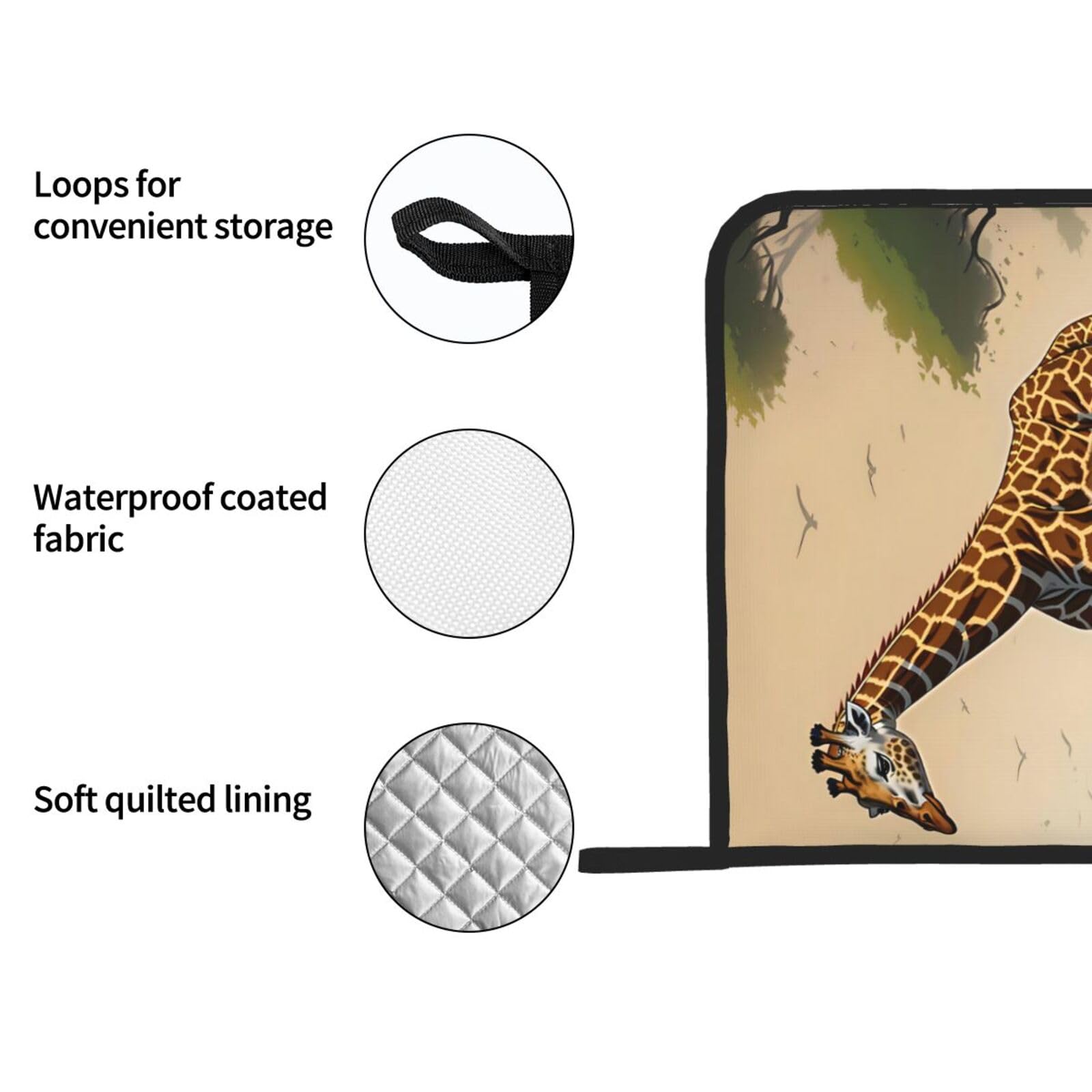 MJHKXLJ Topflappen Set 2 Stück - Isolierte Känguru Motiv 20x20cm