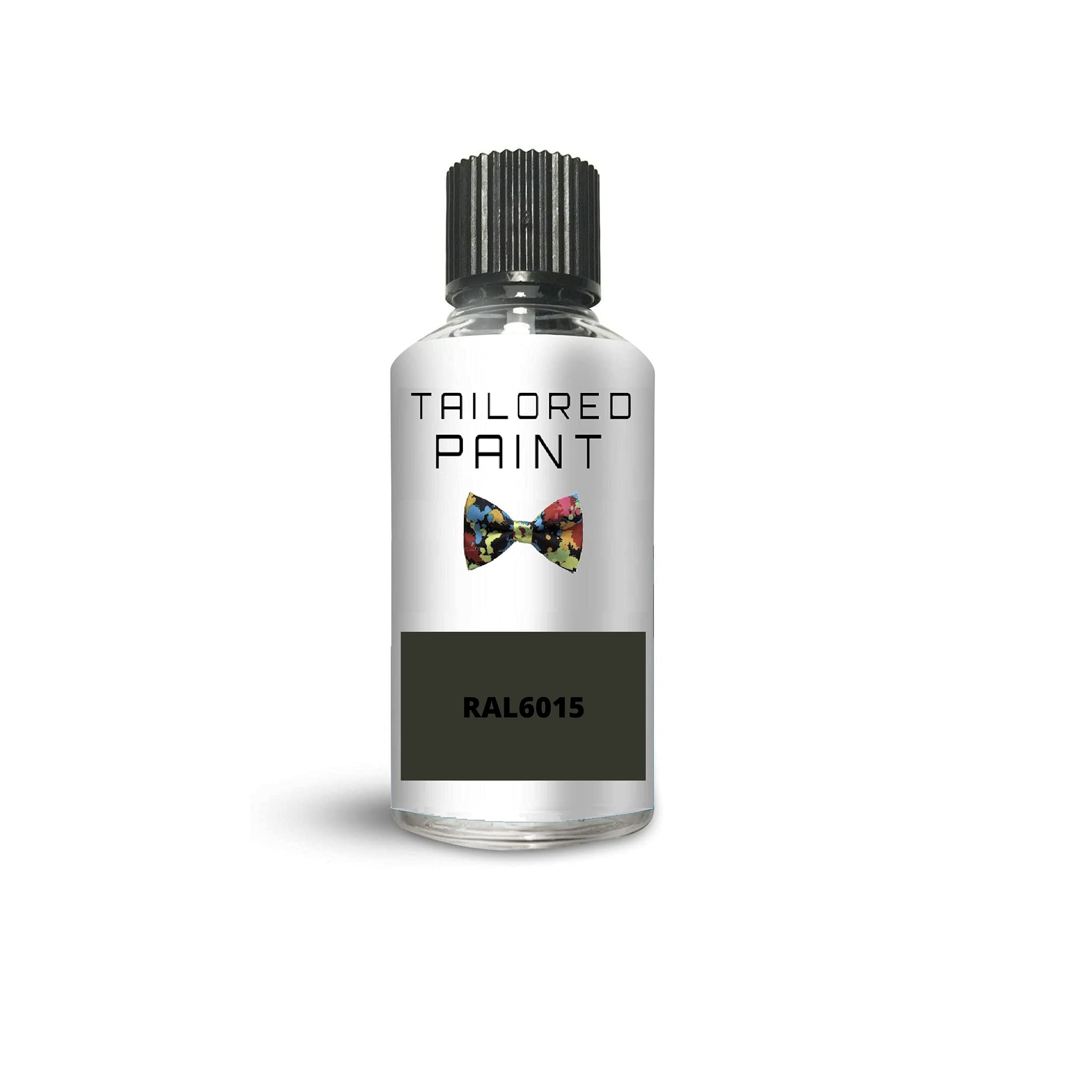 RAL6015 glack Olive Matt Touch Up Paint with Brush Matt Paint for Wood, Metal, Plastic, PVC, UPVC, Fascia Soffit Furniture Boards - Indoor & Outdoor