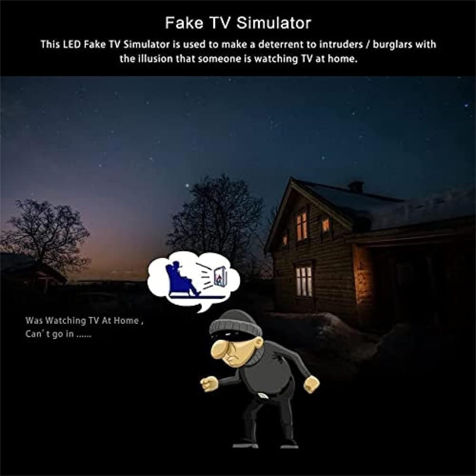 Fałszywy symulator telewizyjny LED – domowa lampa bezpieczeństwa z timerem i czujnikiem światła dla lepszej ochrony przed włamaniem