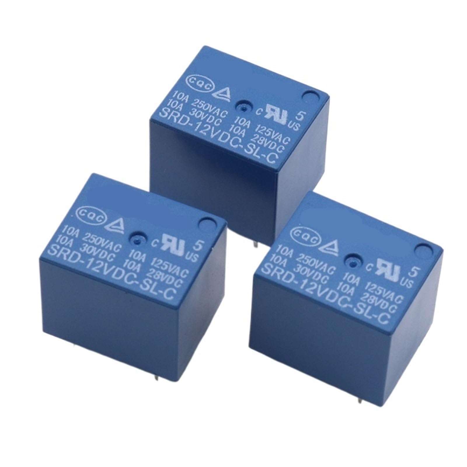 Relé de potencia SRD-12VDC-SL-C 10A con aislamiento seguro de 250V CA para placas tipo PCB T73 3