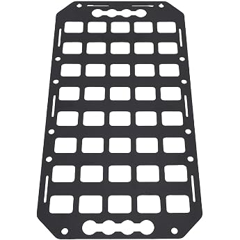 Akozon Easy to Remove Aluminium L Molle Panel Organiser 16.61 x 8.86 x 0.08 inches for Cars SUVs Pickup Van Motorhomes - Metal Side Bed Storage for Vehicle