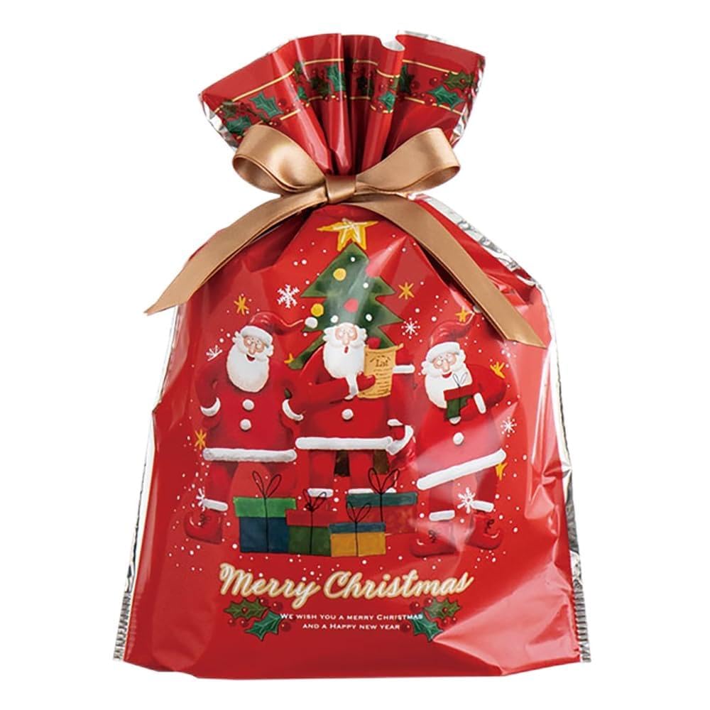 クリスマスプレゼントください Amazon | ヘッズ ラッピング袋 24×35×6cm S レッド 20枚 愉快な