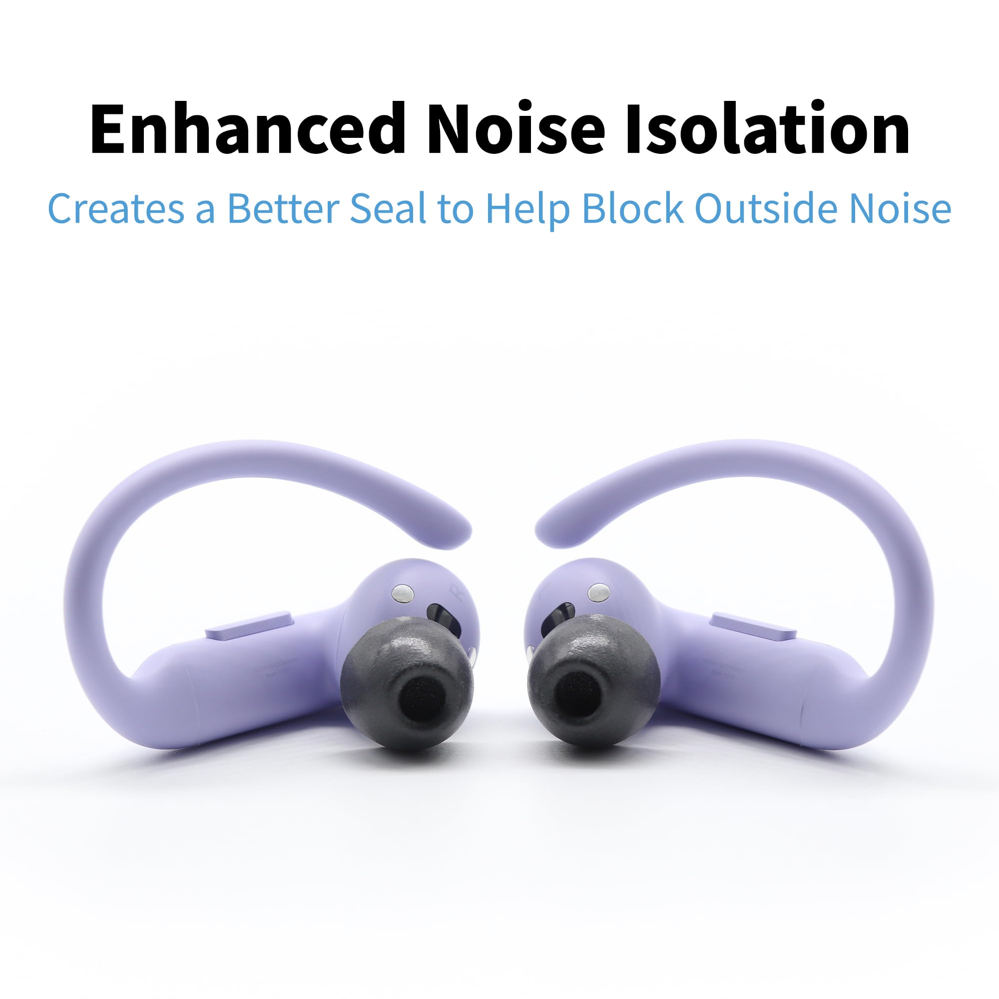Comply TrueGrip MAX TW-400-C - Almohadillas de Espuma viscoelástica TrueGrip MAX para Powerbeats Pro 2, Technics EAH-AZ80 y más, máxima Comodidad, Ajuste Seguro, Aislamiento de Ruido Superior, Negro