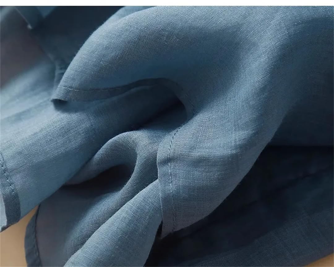 Wvapzxx Haftowana lniana bluzka damska letnia elegancka koronkowa luźna bluzka z dekoltem w serek