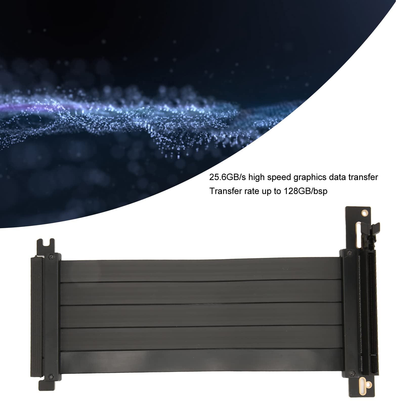 Kabel Riser PCIE 4.0 X16, Przedłużacz Karty Graficznej GPU, Szybki Elastyczny Kątowy 90 Stopni Port PCIE Przedłużacz Karty Graficznej GPU (20 cm)