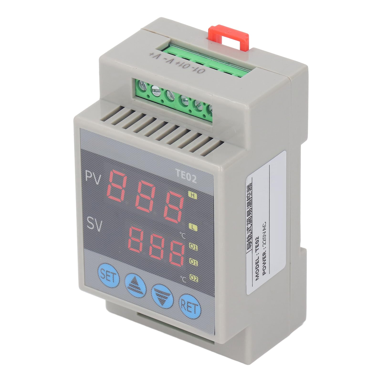Controlador de Temperatura Micro de Carril DIN Módulo de Termostato con Pantalla Digital 220VAC de Alta Precisión para Control de Temperatura