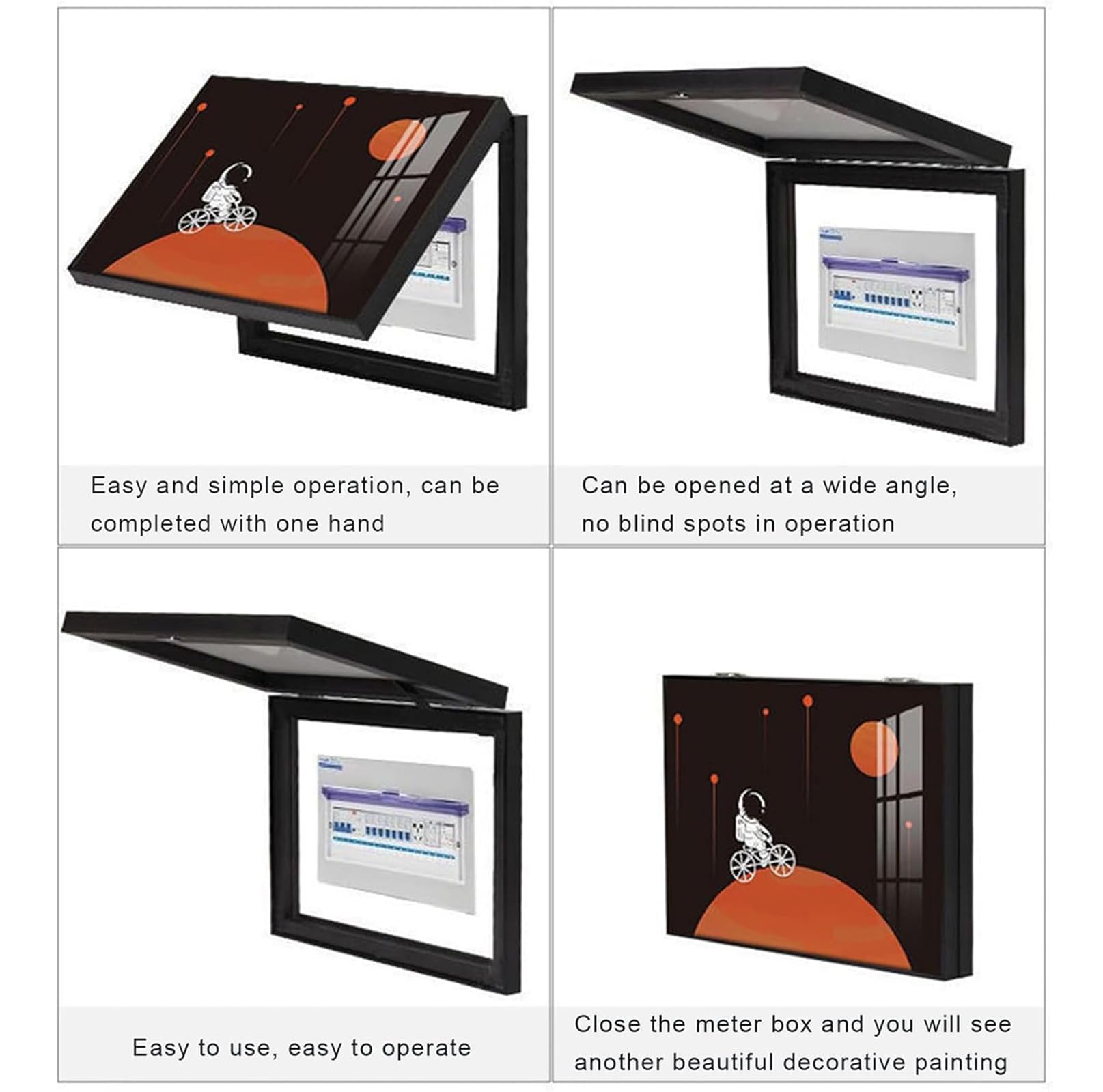 Copertura per contatore elettrico, decorazione da parete per interni, design staccabile per casa, stile moderno, 50 x 40 cm, facile installazione