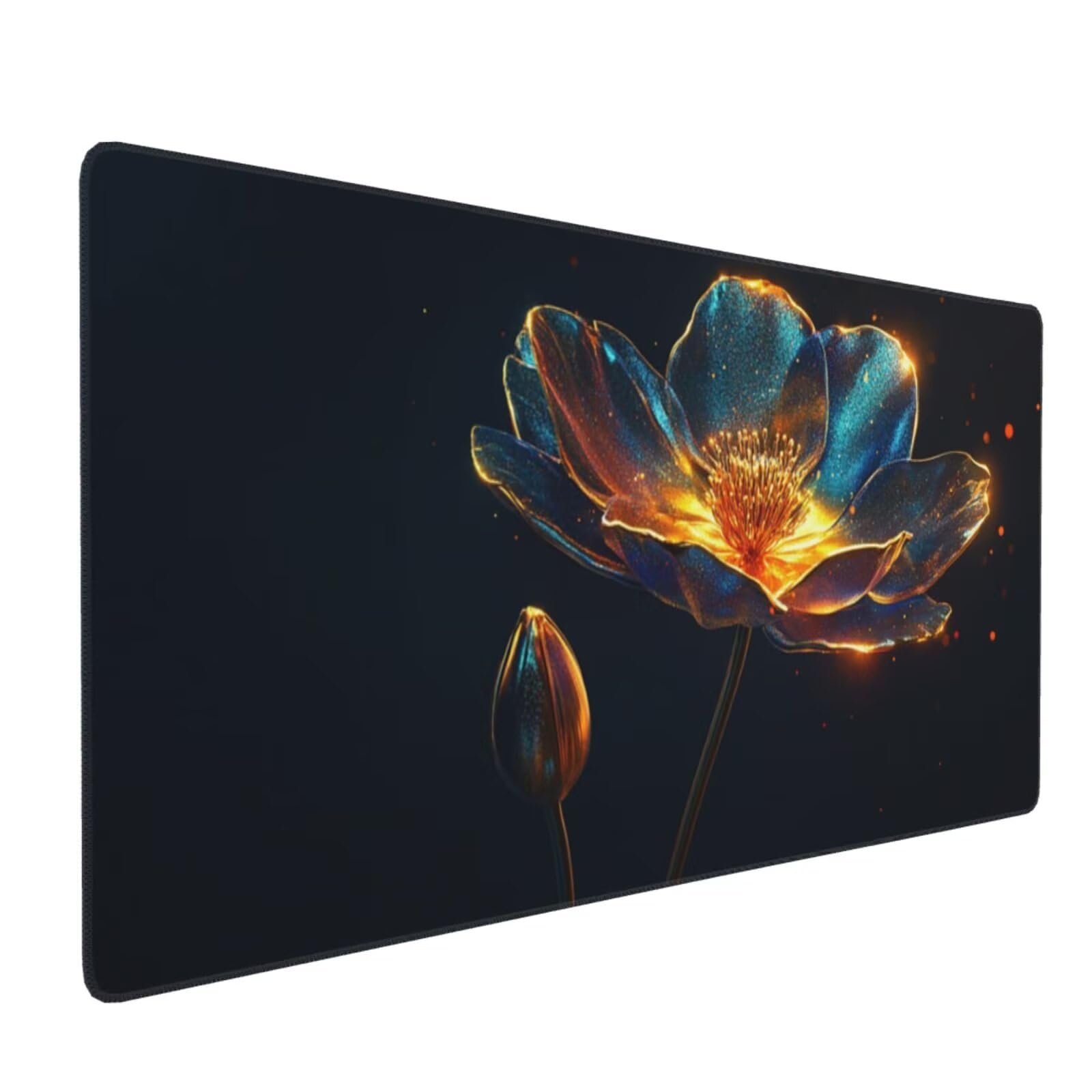 Podkładka pod mysz XXL 1000 x 500 x 3 mm czarna podkładka pod mysz Lotos poprawia precyzję i szybkość, wodoodporna antypoślizgowa, szyte krawędzie, akcesoria do gier, komputer biurowy, prezent dla
