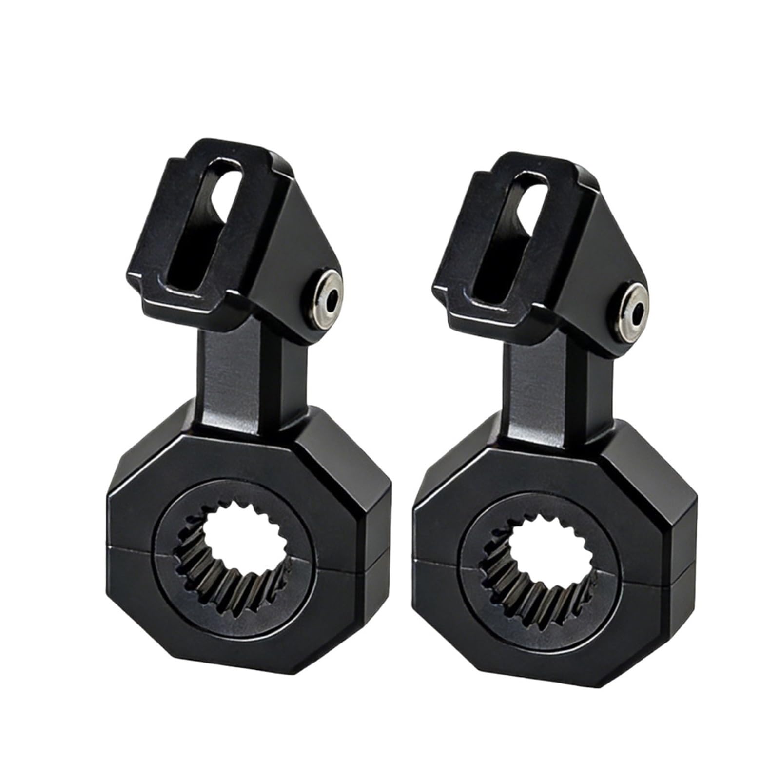 Syrenlzqadf 2Pcs Motorbike Headlight Lamp Holder Support Adjustable Motorcycle Spotlight Mount Bracket Accessories Headlight Mounting Bracket(2Pcs)