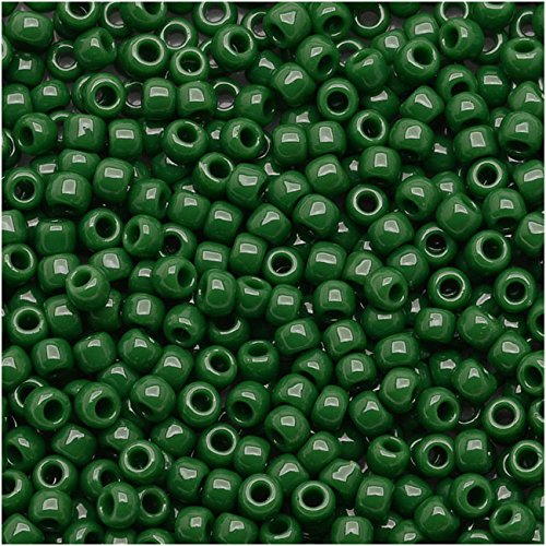 Toho Round Seed Beads 11/0#47H - Opaque Pine Green (8 Grams)