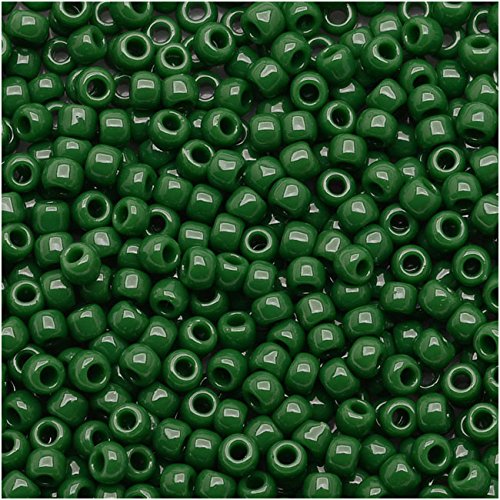 Toho Round Seed Beads 11/0#47H - Opaque Pine Green (8 Grams)